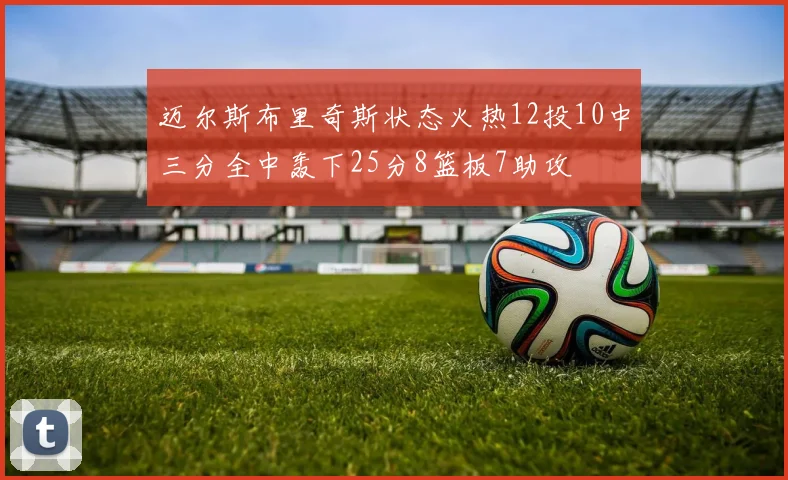 迈尔斯布里奇斯状态火热12投10中三分全中轰下25分8篮板7助攻